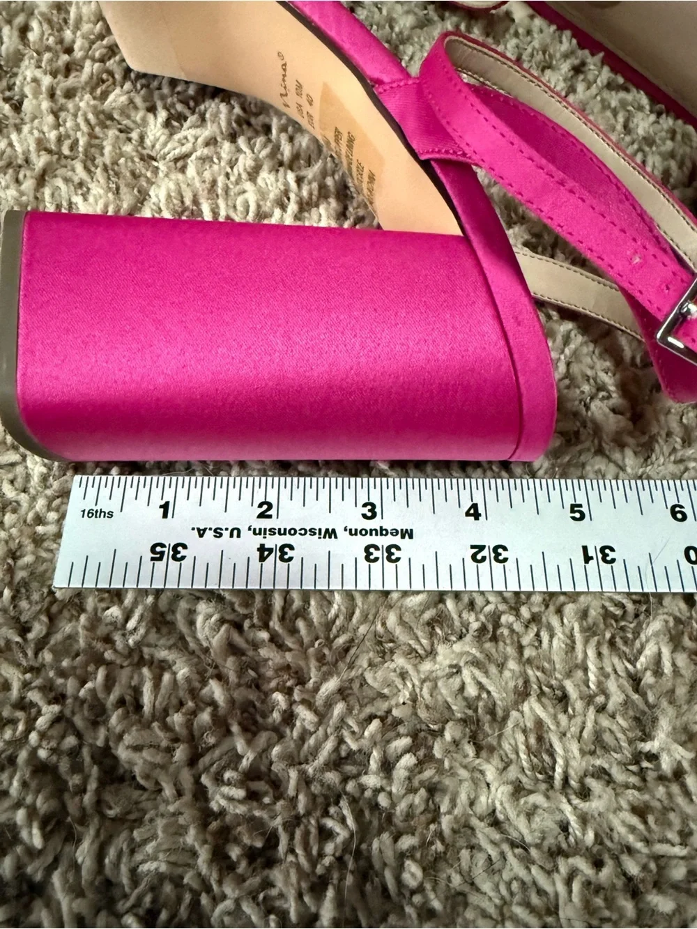 Nina Hot Pink Knot Platform Block Heel Sandals (9.5-10)